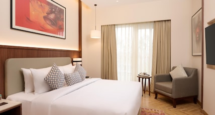 Skywings Sarovar Portico-Mathura Vrindavan, Mathura Room Type - Summer Package with Breakfast and Dinner and Drop to Vrindavan Skywings Sarovar Portico-Mathura Vrindavan, Mathura Room Type - Summer Package with Breakfast and Dinner and Drop to Vrindavan