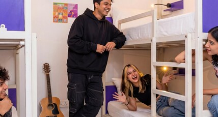 Zostel Noida Room Type - 1 Bunk Bed | Deluxe 6 Bed Mixed Dorm (with balcony) | Shared En-suite Washroom