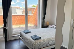 Apartment in Antwerpen mit Gartenblick