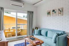 tisyastays | Arela 1BHK Apartment with Pool & Gym , Close to beach