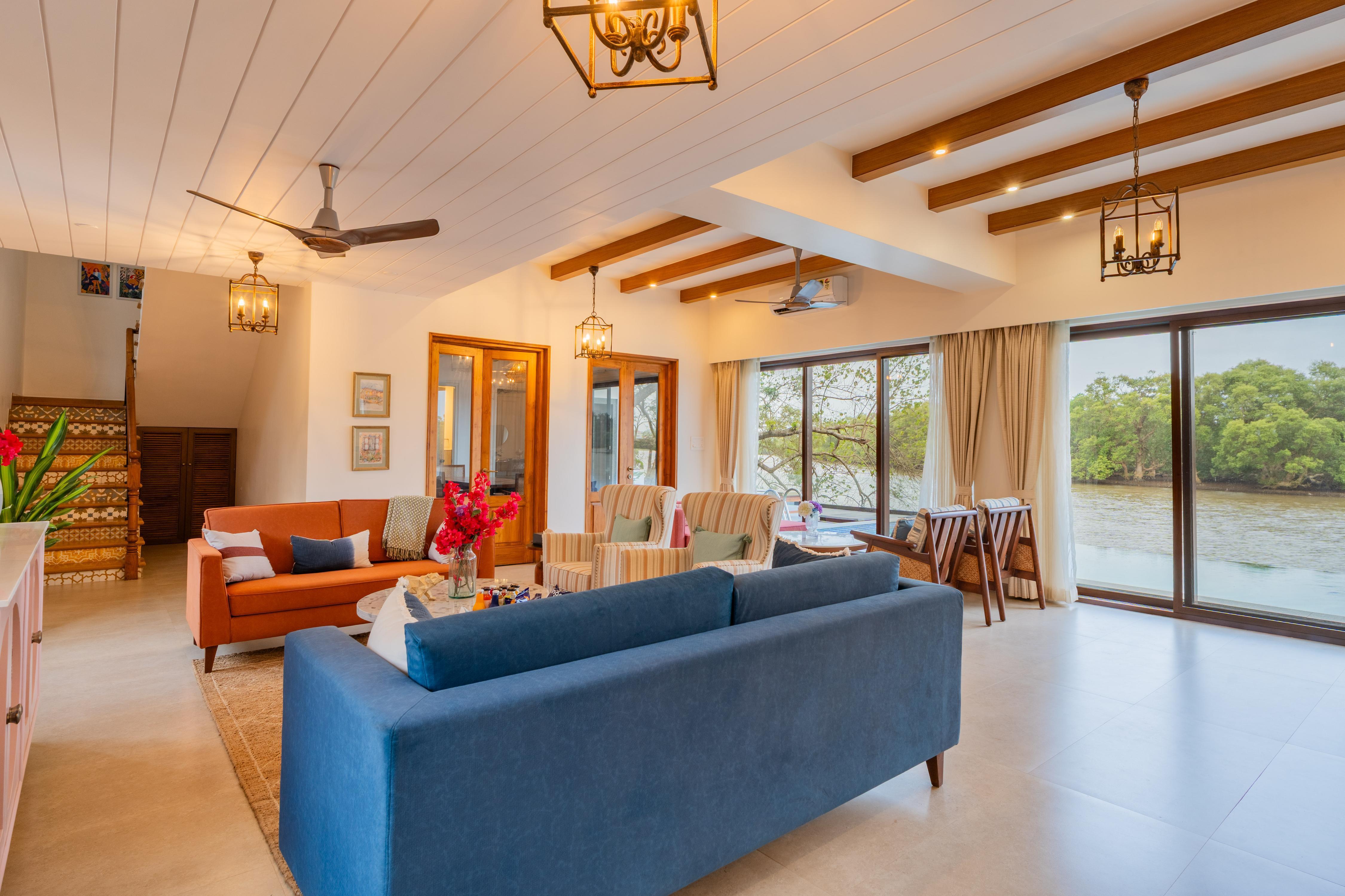 ELIVAAS Prive Villa Fleuve6 BHKRiverside with Infinity Pool & Bathtub - Tap to explore photos