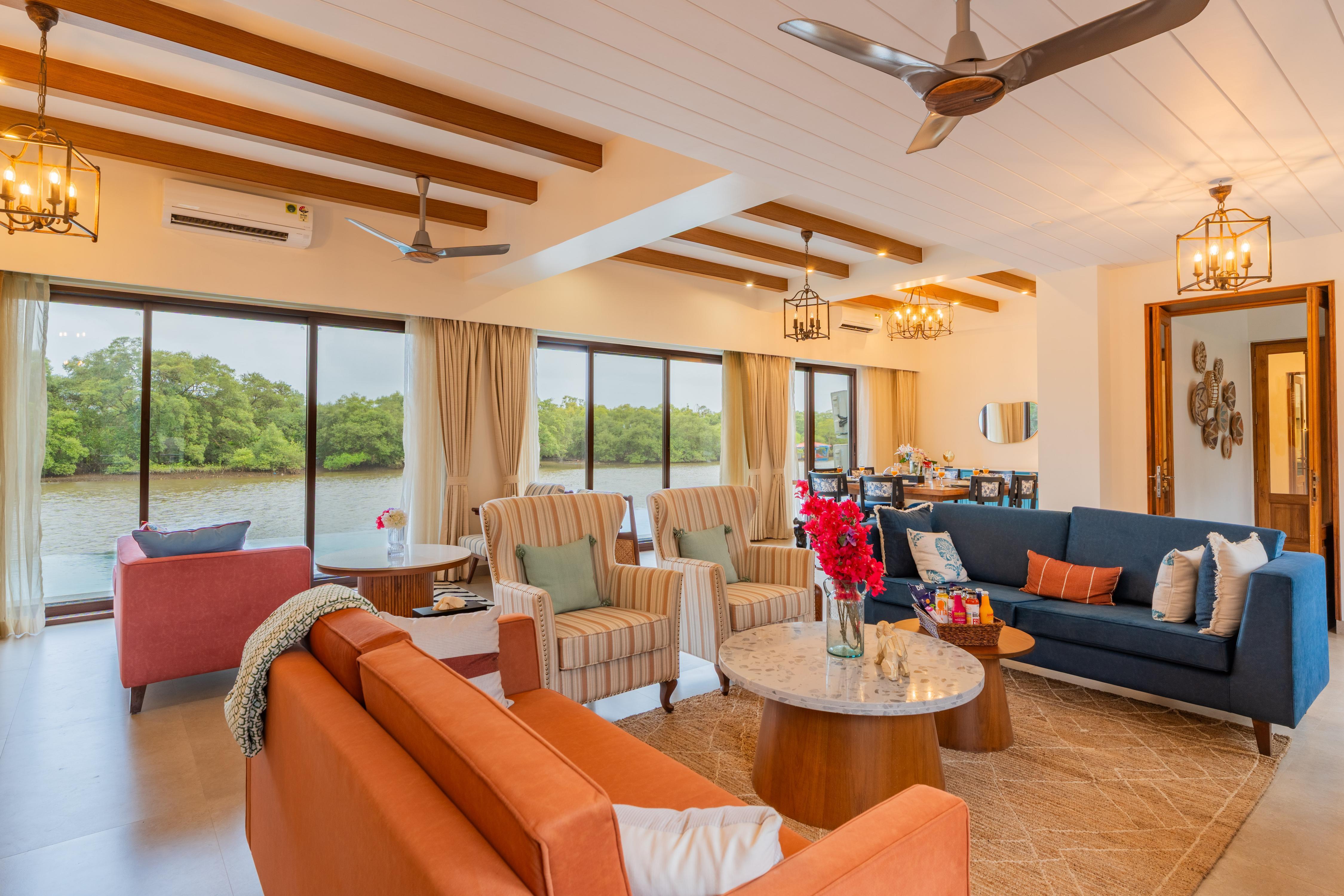 ELIVAAS Prive Villa Fleuve6 BHKRiverside with Infinity Pool & Bathtub - Tap to explore photos