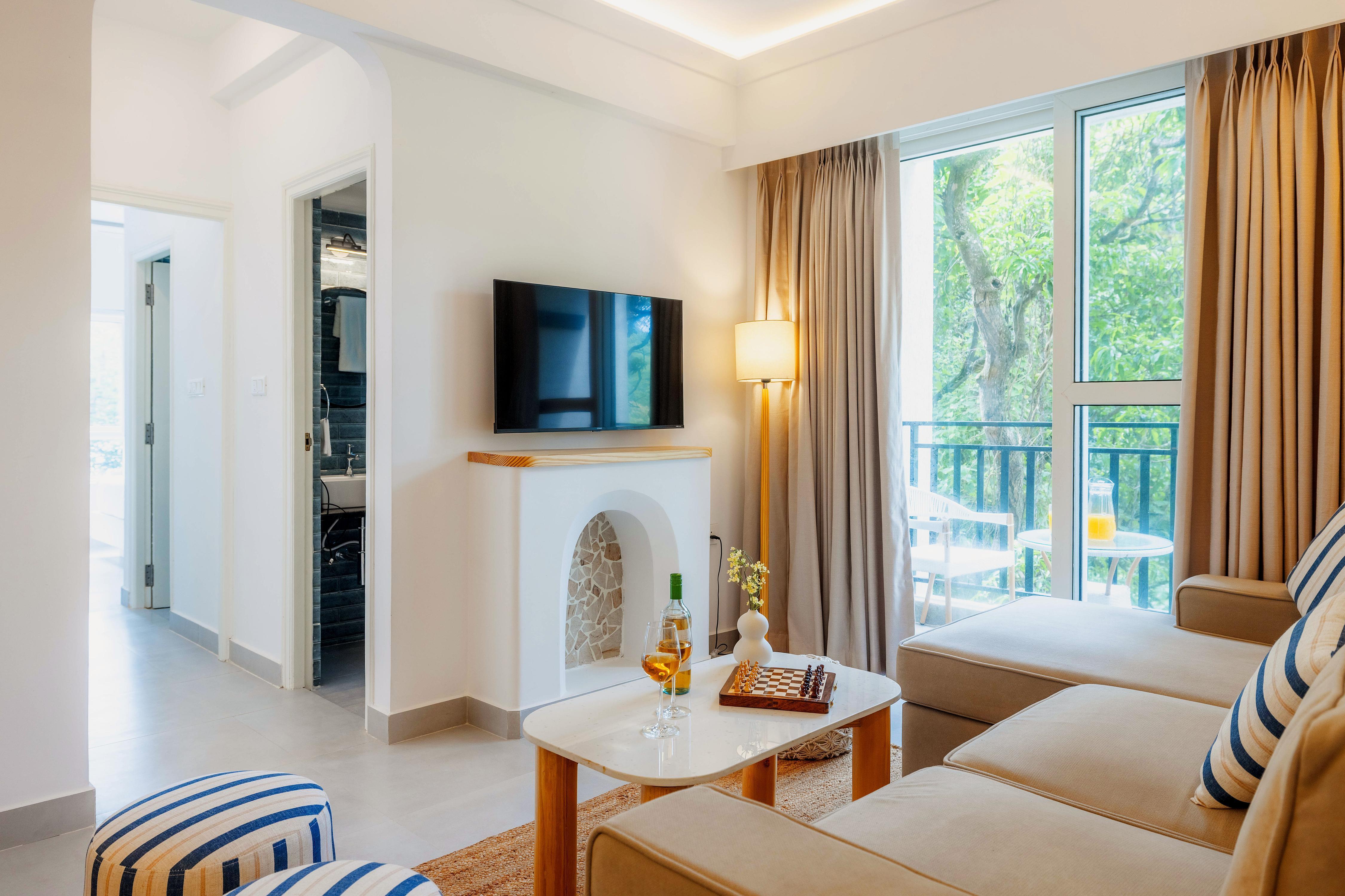 Palms Umiya By Hireavilla - 2BHK with Pool near Candolim Beach - Tap to explore photos